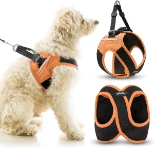 Gooby Escape Free Easy Fit X in Dog Harness - Atlanta Peach, Medium