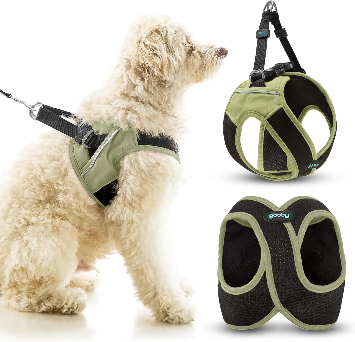 Gooby Escape Free Easy Fit X in Dog Harness - Portland Green, X-Large