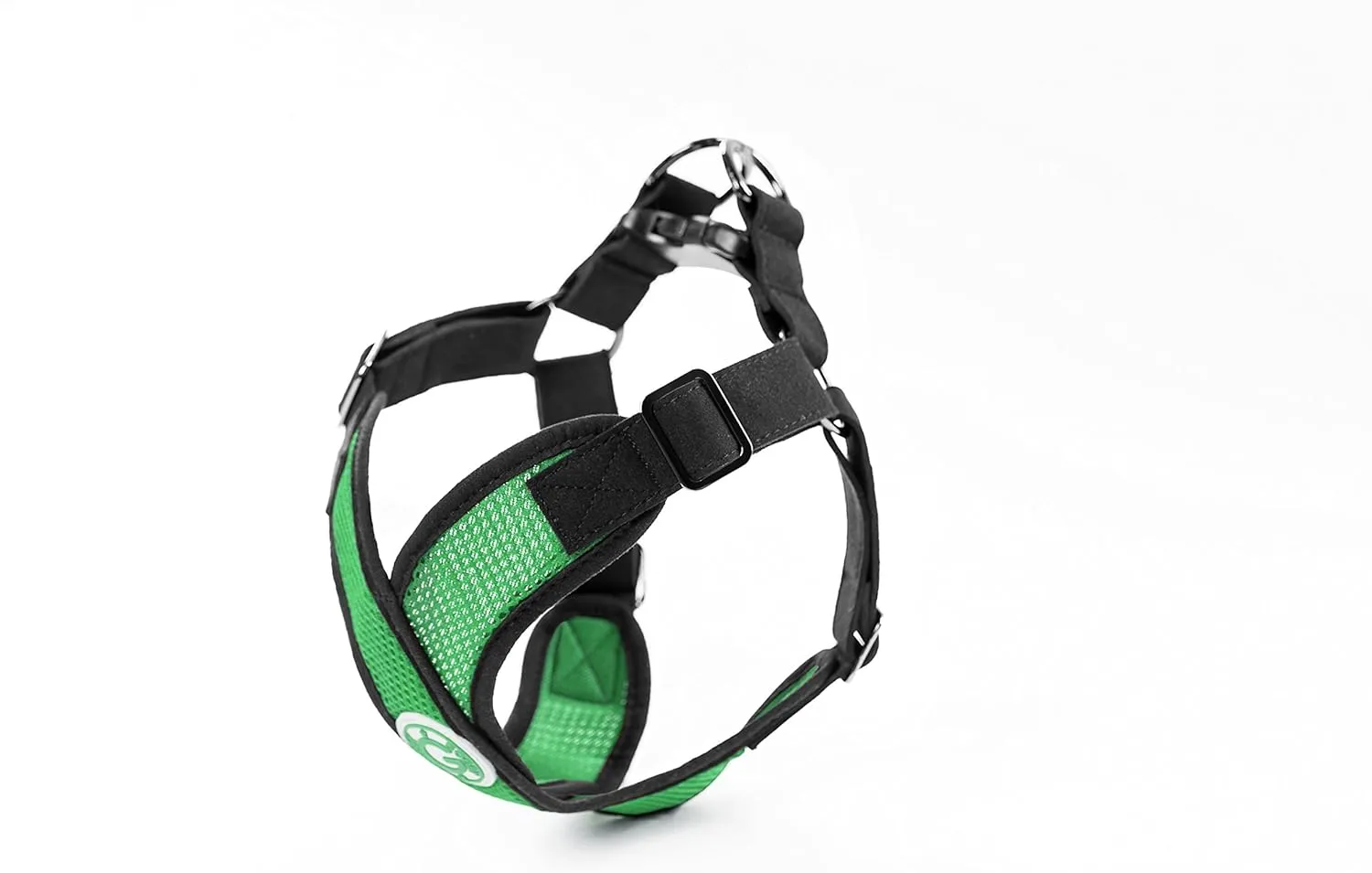 Gooby - X Harness, Small Dog Choke Free Step-in Harness with Synthetic Lambskin Soft Strap, Hunter Green, Large