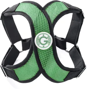 Gooby - X Harness, Small Dog Choke Free Step-in Harness with Synthetic Lambskin Soft Strap, Hunter Green, Large