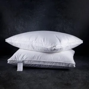 Goose Feathers Down Pillows for Sleeping(2 Pack),Queen(20inx30in)-White Bed Pillow Inserts,100% Cotton Cover,Sleeping Pillows for All Sleepers