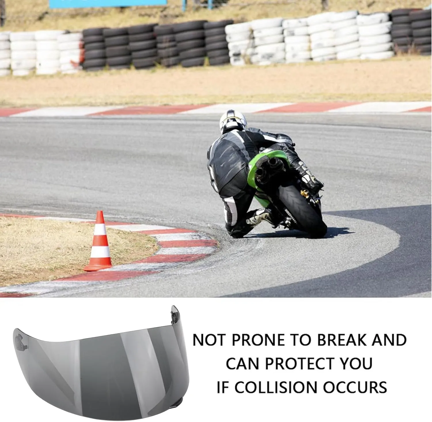 GOTOTOP Helmet Lens, Motorcycle Helmet Visor Lens Windshield Replacement for AGV K5 K3SV(Tawny)