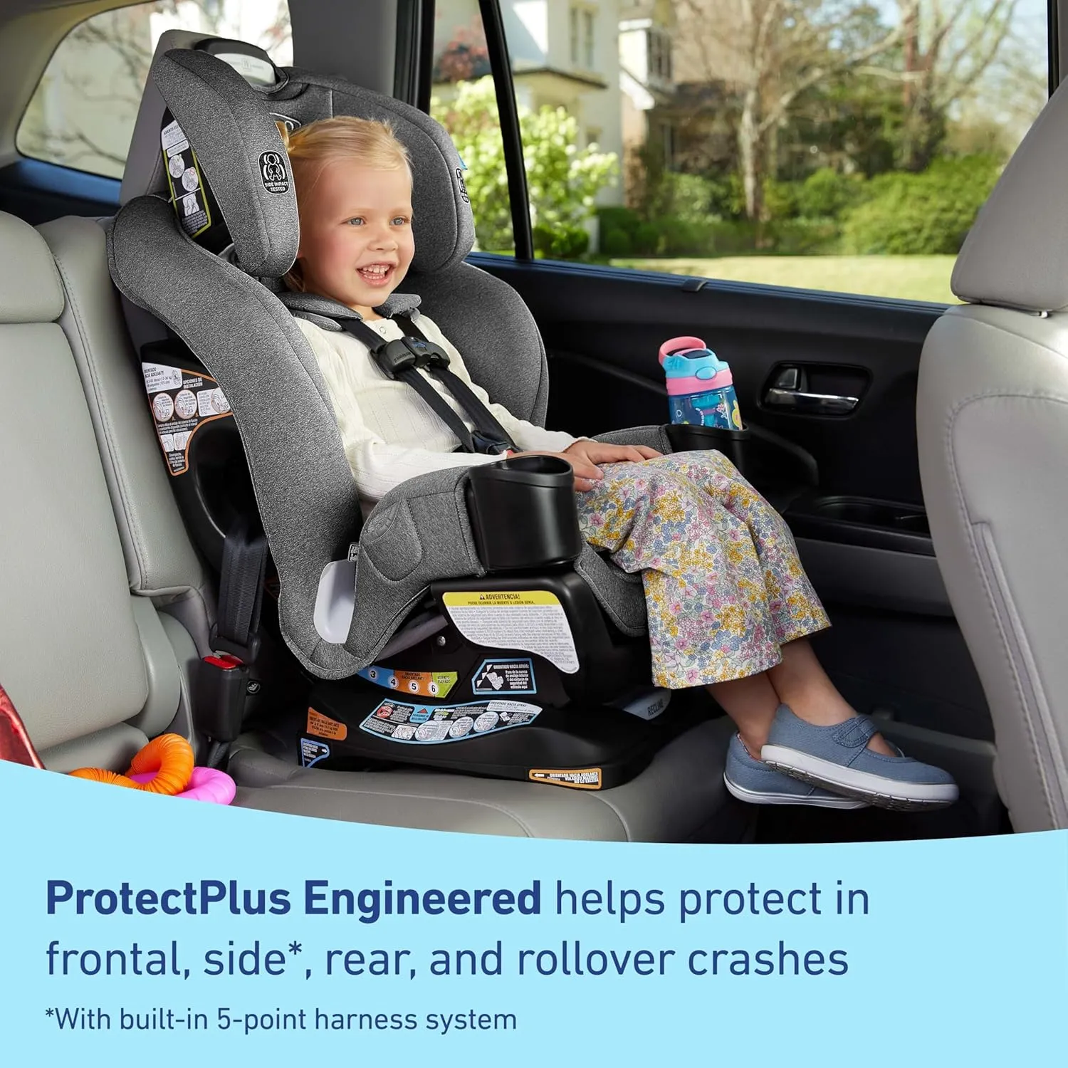 Graco Extend2Fit Convertible Baby Car Seat, Rear and Forward Facing, Adjustable Extension Panel for Extra Legroom, Cullen