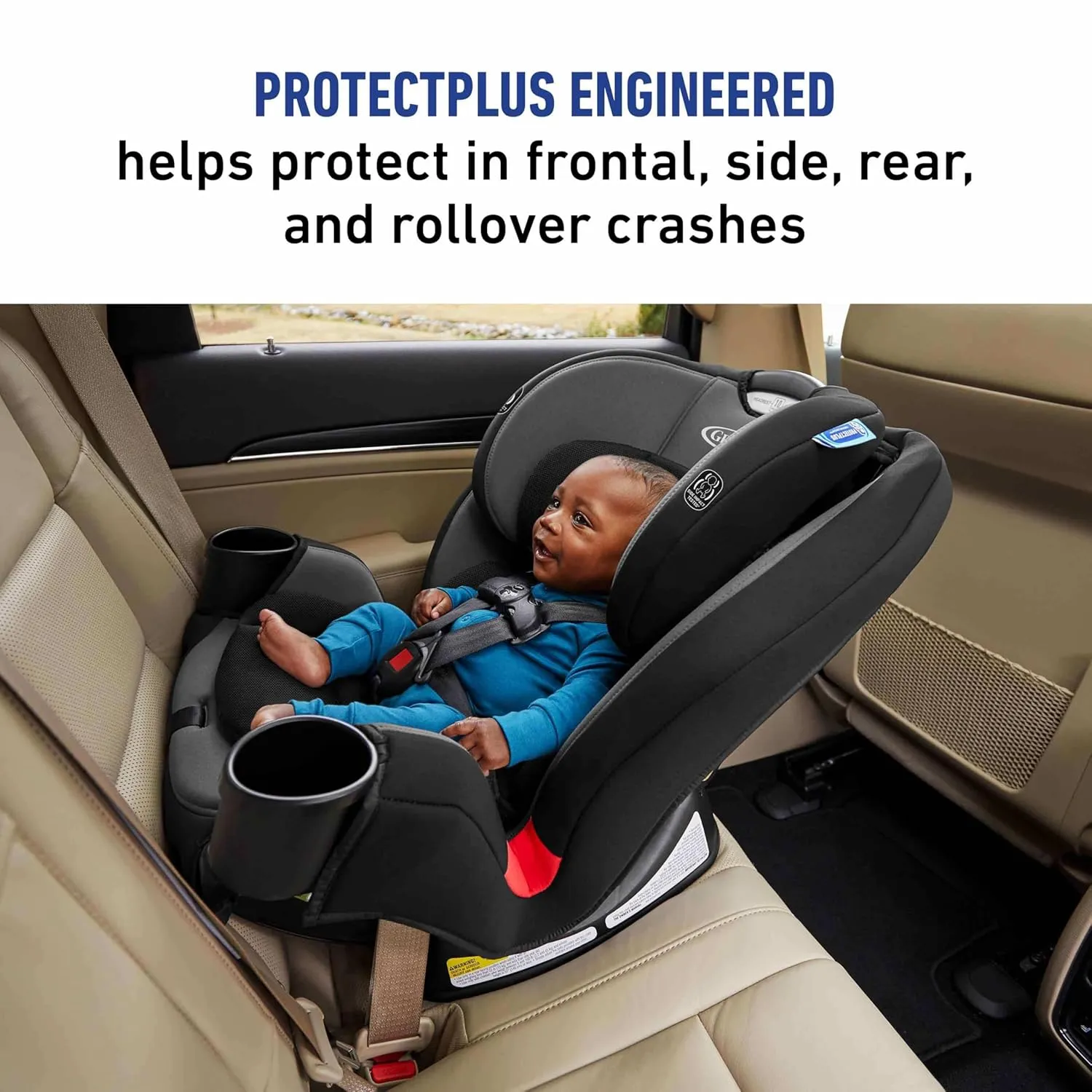 Graco TriRide 3-in-1 Reclining Car Seat, Kipling - Rear & Forward Facing Car Seat, Highback Booster, Adjustable Headrest