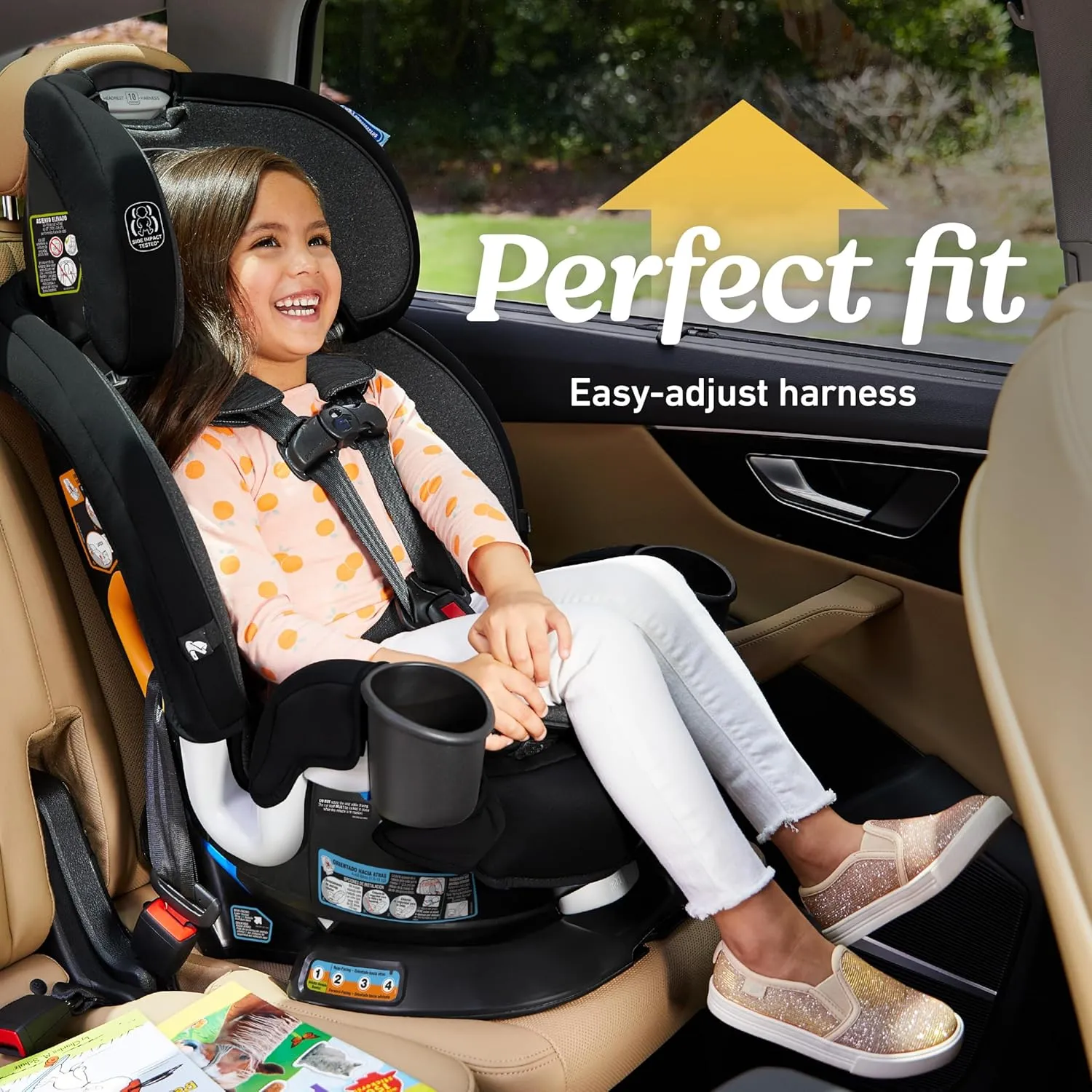 Graco Turn2Me 3-in-1 Car Seat with Rotating Feature, Highback Booster, for Newborn to Toddler up to 100lbs, in Manchester