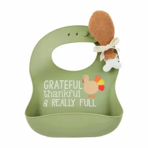 Grateful and Thankful Bib and Rattle Set