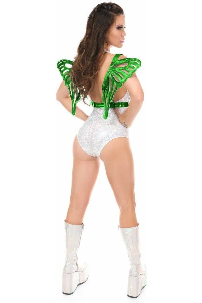 Green Holo Large Butterfly Wing Body Harness