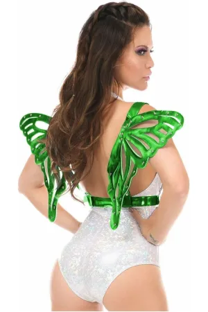 Green Holo Large Butterfly Wing Body Harness