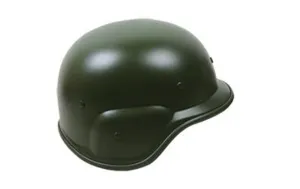 Green Plastic Airsoft Helmet with Adjustable Strap – Lightweight Tactical Protection for Airsoft Players