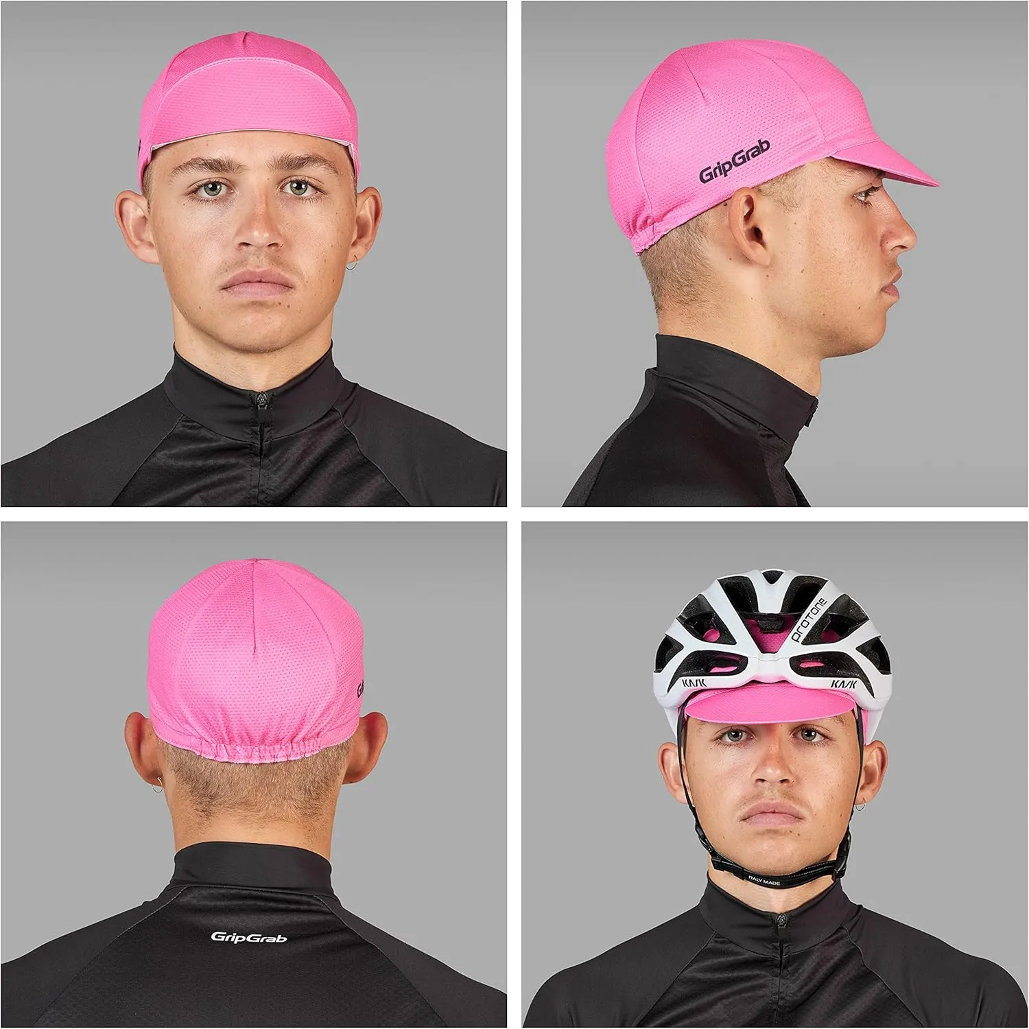 GripGrab Lightweight Summer Cycling Cap UV-Protection Under-Helmet Visor Mesh Hat Thin Breathable SPF Bicycle Headwear