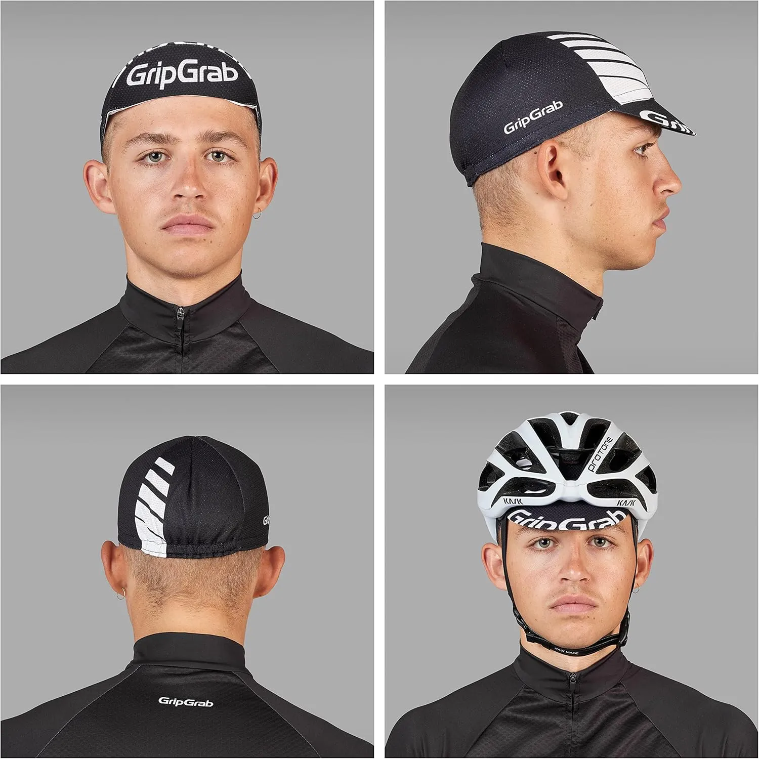 GripGrab Lightweight Summer Cycling Cap UV-Protection Under-Helmet Visor Mesh Hat Thin Breathable SPF Bicycle Headwear