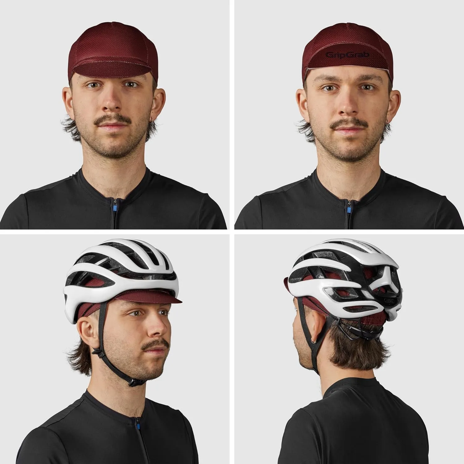 GripGrab Lightweight Summer Cycling Cap UV-Protection Under-Helmet Visor Mesh Hat Thin Breathable SPF Bicycle Headwear