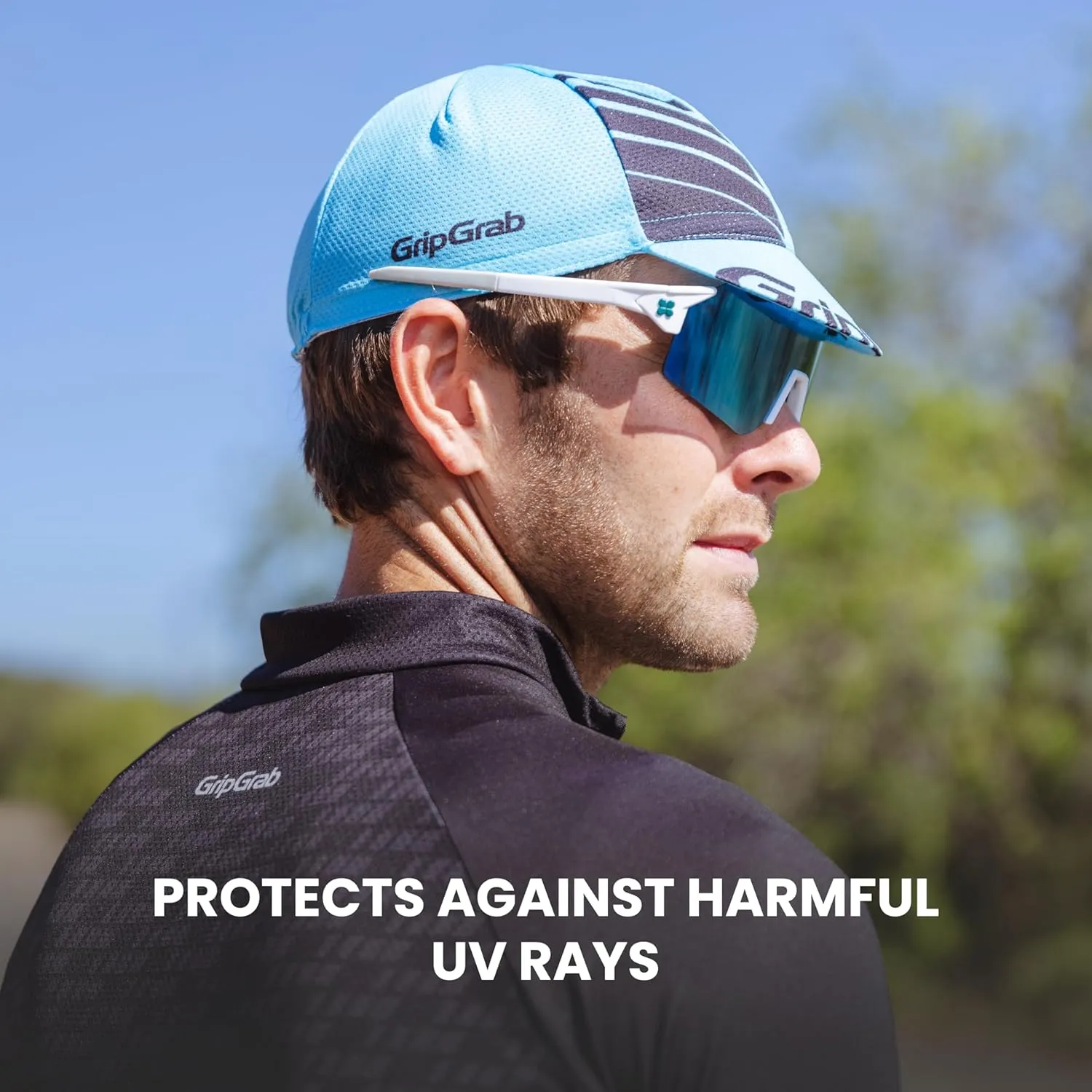 GripGrab Lightweight Summer Cycling Cap UV-Protection Under-Helmet Visor Mesh Hat Thin Breathable SPF Bicycle Headwear