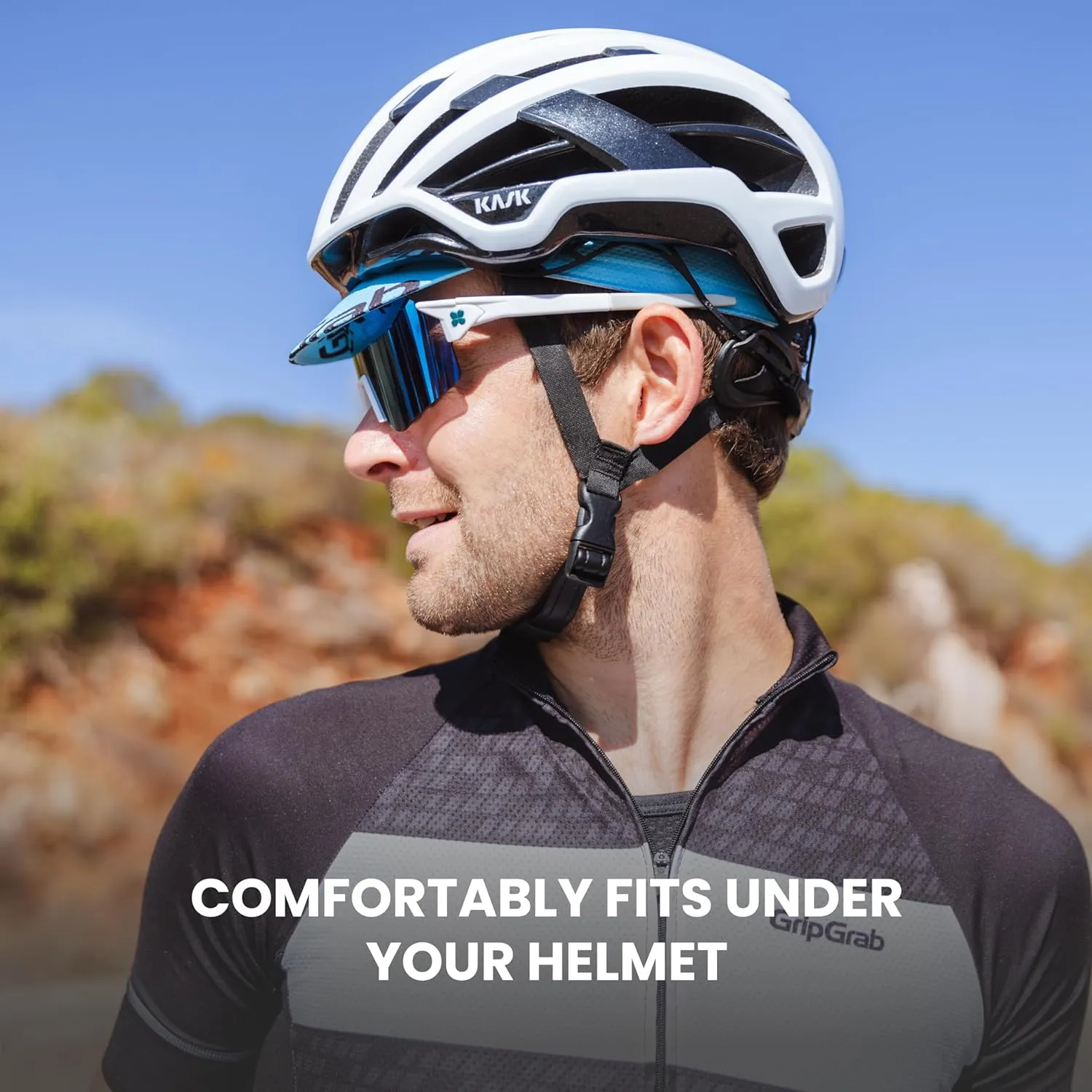 GripGrab Lightweight Summer Cycling Cap UV-Protection Under-Helmet Visor Mesh Hat Thin Breathable SPF Bicycle Headwear