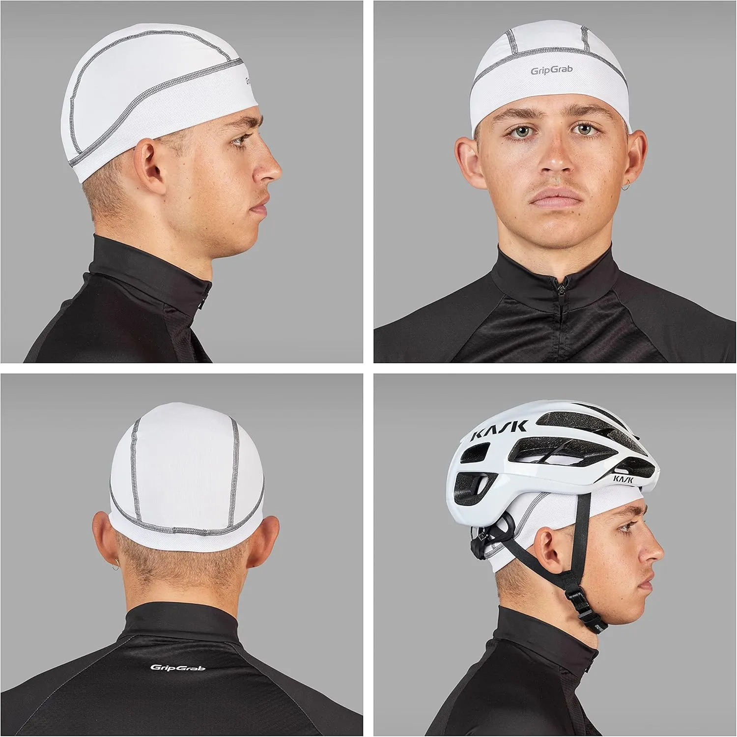 GripGrab UPF 50  Lightweight Summer Cycling Skull Cap Under Helmet Bike Helmet Sweat Liner Lightweight Bug Protection UPF Cap