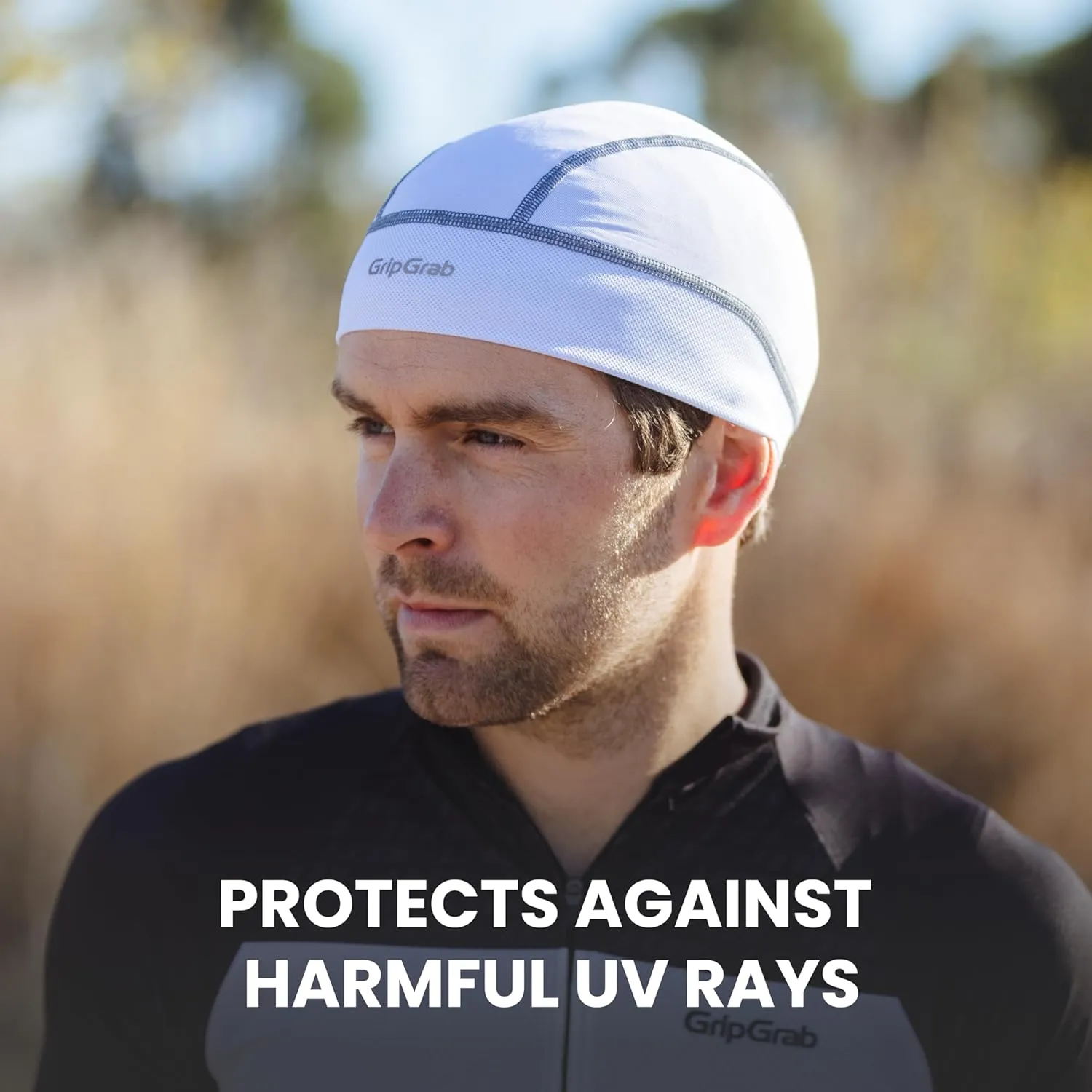 GripGrab UPF 50  Lightweight Summer Cycling Skull Cap Under Helmet Bike Helmet Sweat Liner Lightweight Bug Protection UPF Cap