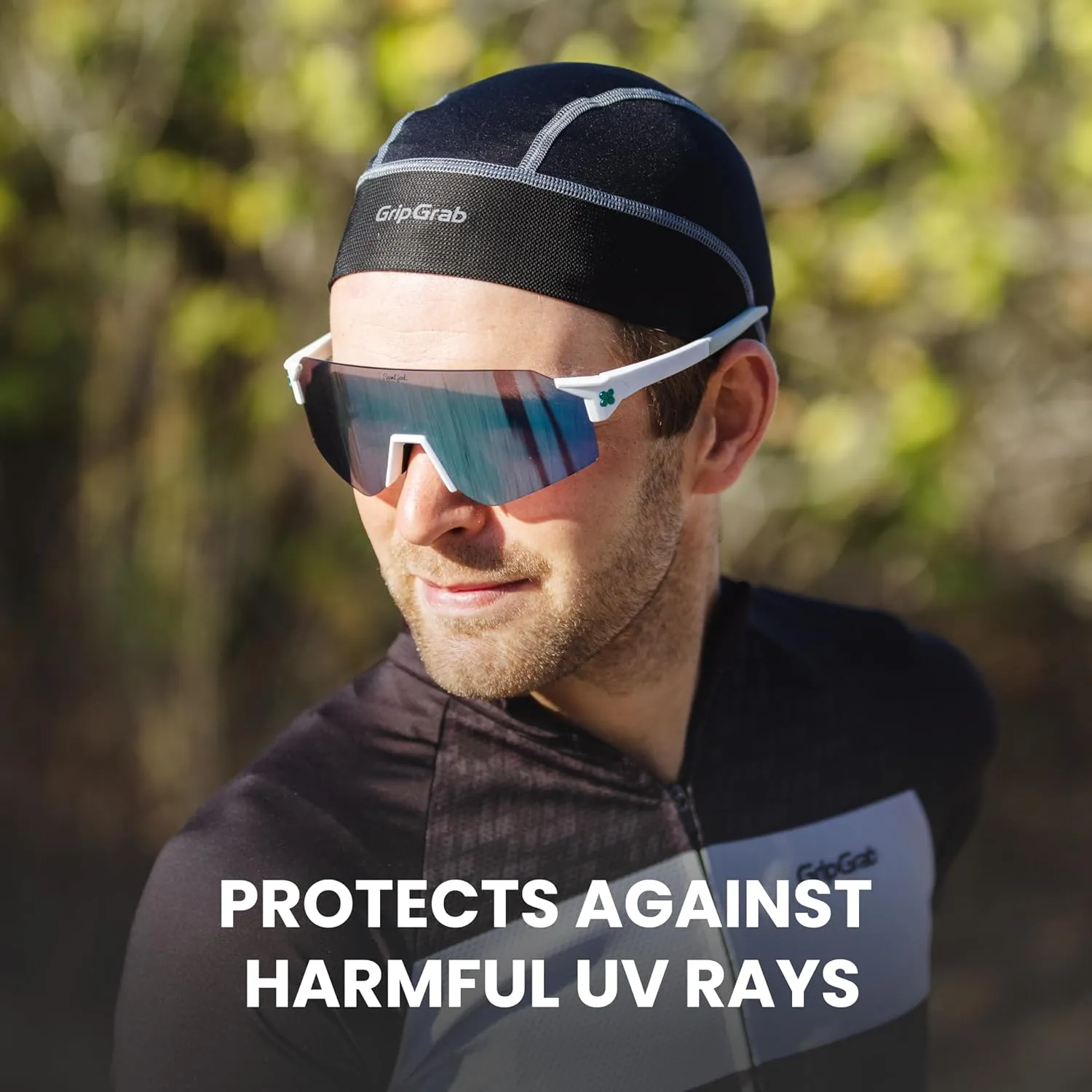 GripGrab UPF 50  Lightweight Summer Cycling Skull Cap Under Helmet Bike Helmet Sweat Liner Lightweight Bug Protection UPF Cap