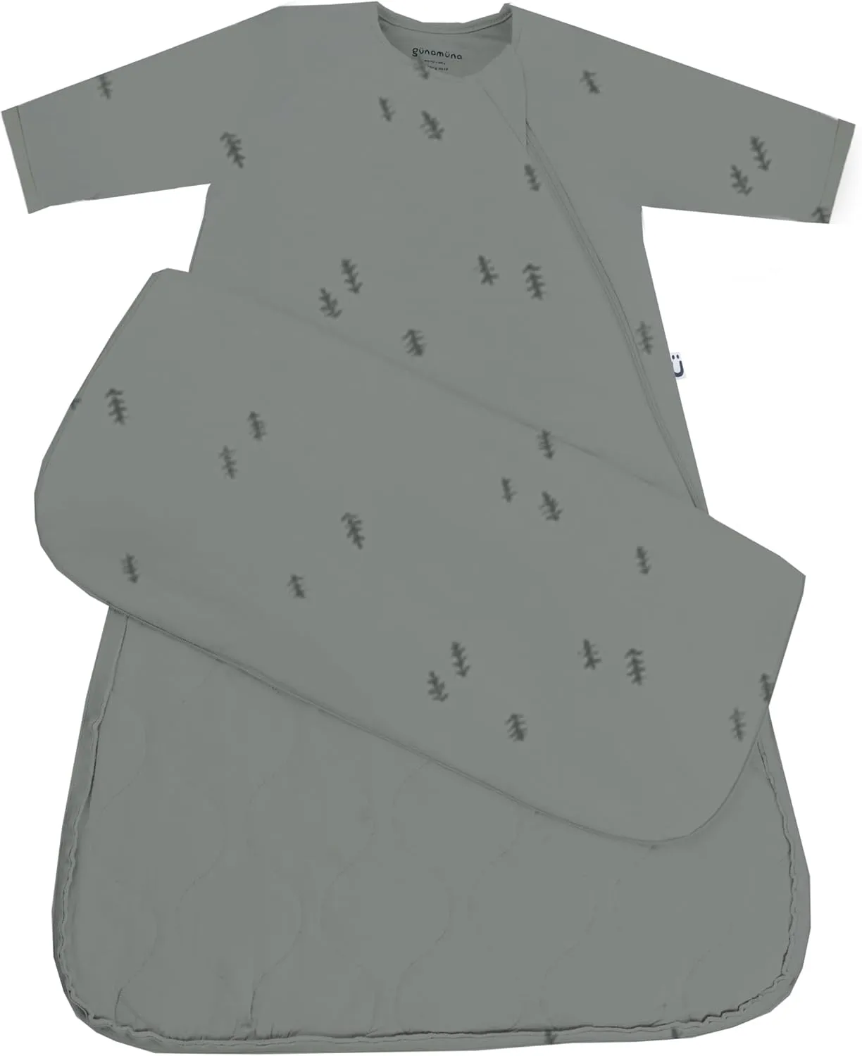 GUNAMUNA Unisex Long Sleeve Sleep Sack, Wearable Sleep Bag for Toddlers and Babies, Soft Rayon, 1.0 TOG