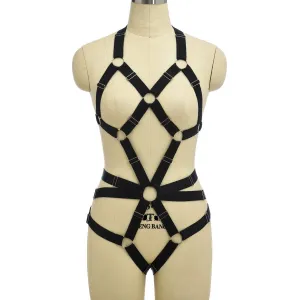 Halter solid adjustable o ring harness