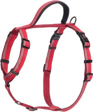 HALTI Walking Harness - Lightweight Dog Harness with Handle, Reflective & Adjustable, Ideal for Puppy Walks, Suitable for Large Dogs and Puppies (Size L, Red)