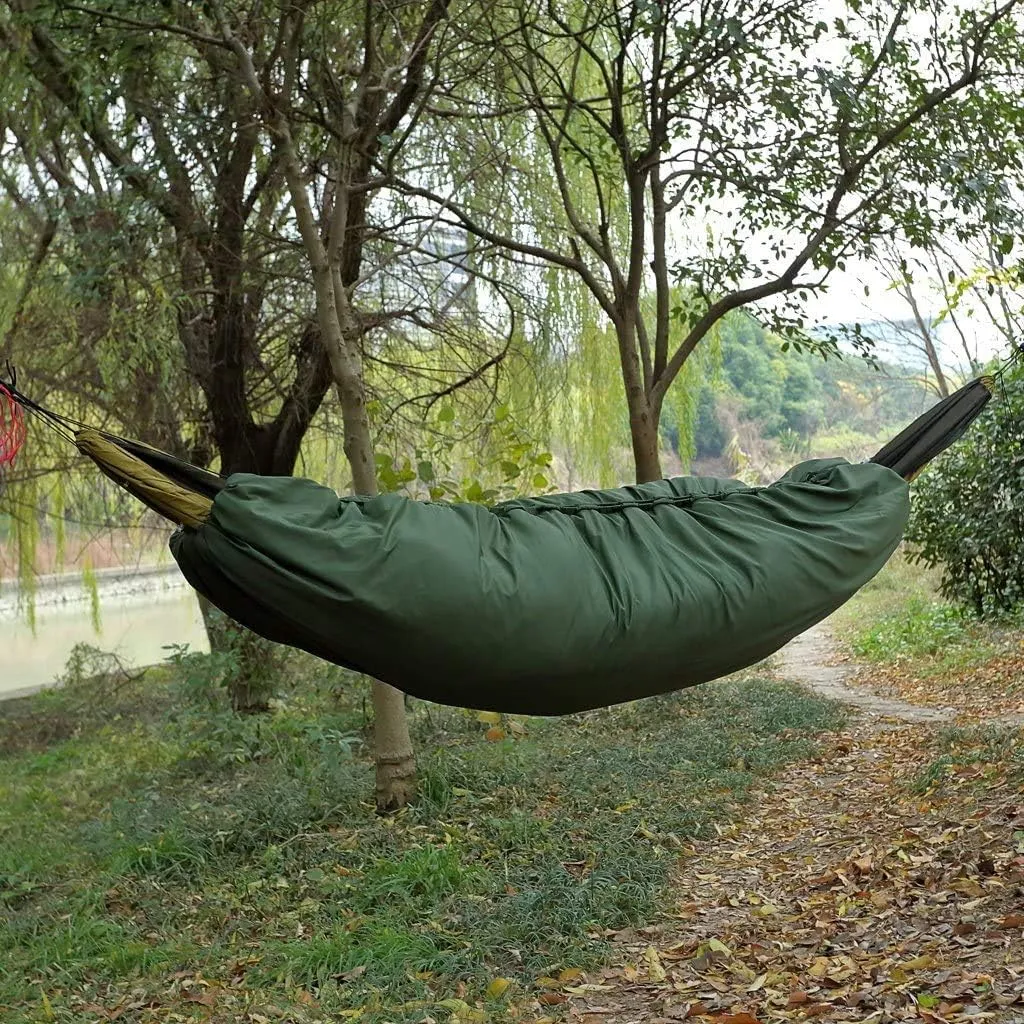 Hammock Underquilt Warm Under Blanket Sleeping Bag for Camping Backpacking (Army Green)