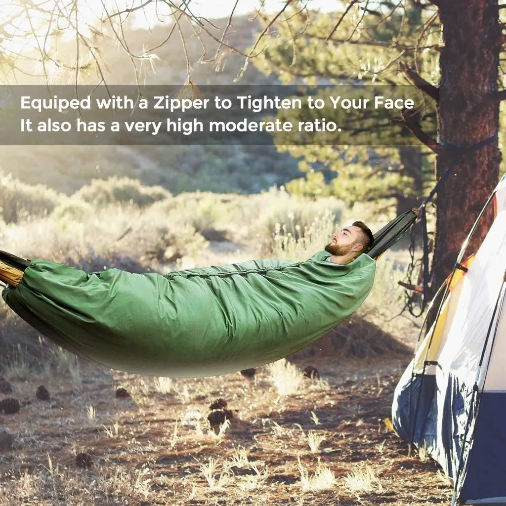 Hammock Underquilt Warm Under Blanket Sleeping Bag for Camping Backpacking (Army Green)