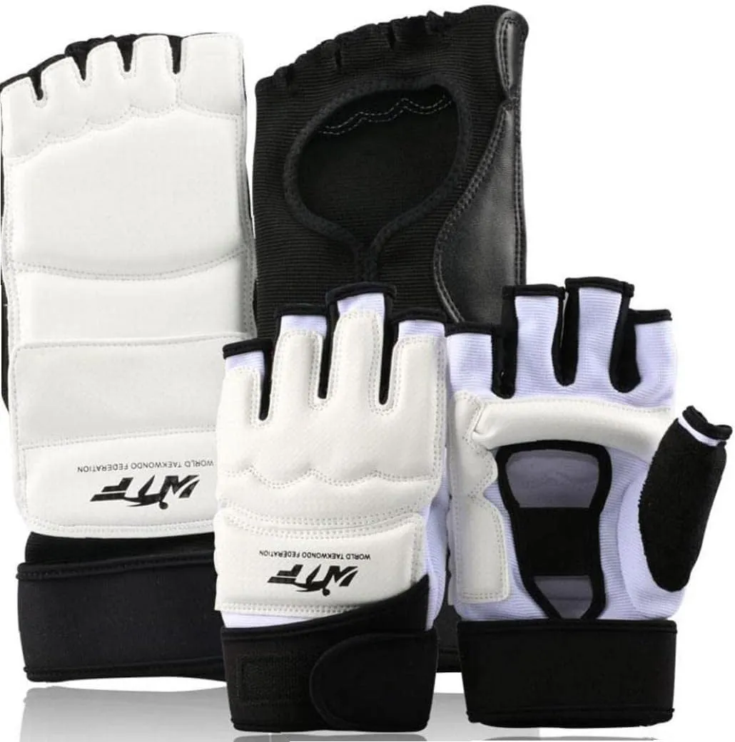 Hand Foot Protector Taekwondo Foot Protector Gear Martial Arts Fight Boxing Punch Bag Sparring Training for Men Women Kids White 23.50 x 15.90 x 8.71 cm