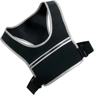 Happyyami High Visibility Reflective Vest for Running Chest Bag Phone Holder Night Running Gear