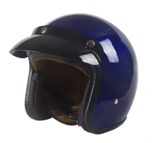 Harssidanzar Retro Motorcycle Helmet 3/4 Open Face Helmet Vintage Style for Men Women, DOT Approved CU601