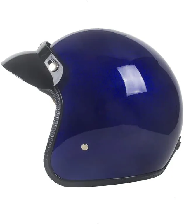 Harssidanzar Retro Motorcycle Helmet 3/4 Open Face Helmet Vintage Style for Men Women, DOT Approved CU601