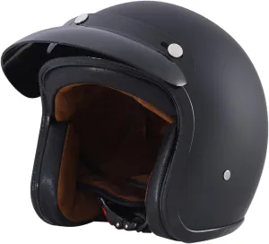 Harssidanzar Retro Motorcycle Helmet 3/4 Open Face Helmet Vintage Style for Men Women, DOT Approved CU601