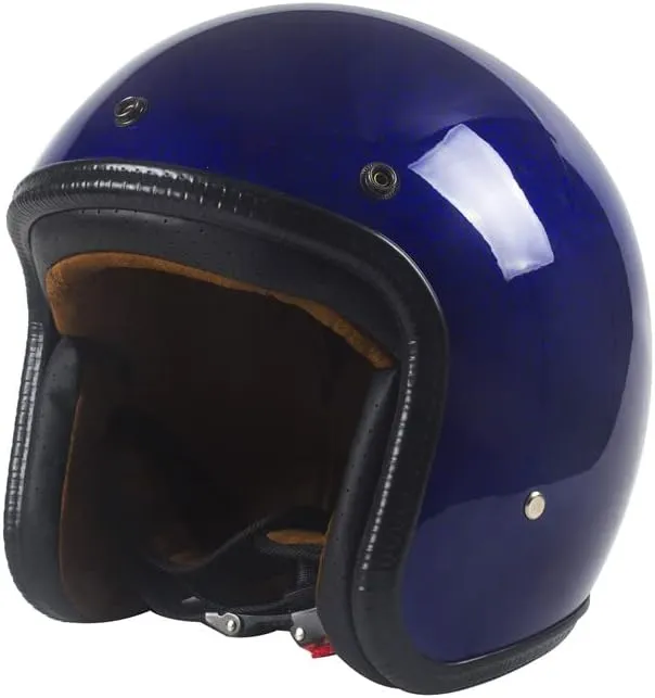 Harssidanzar Retro Motorcycle Helmet 3/4 Open Face Helmet Vintage Style for Men Women, DOT Approved CU601