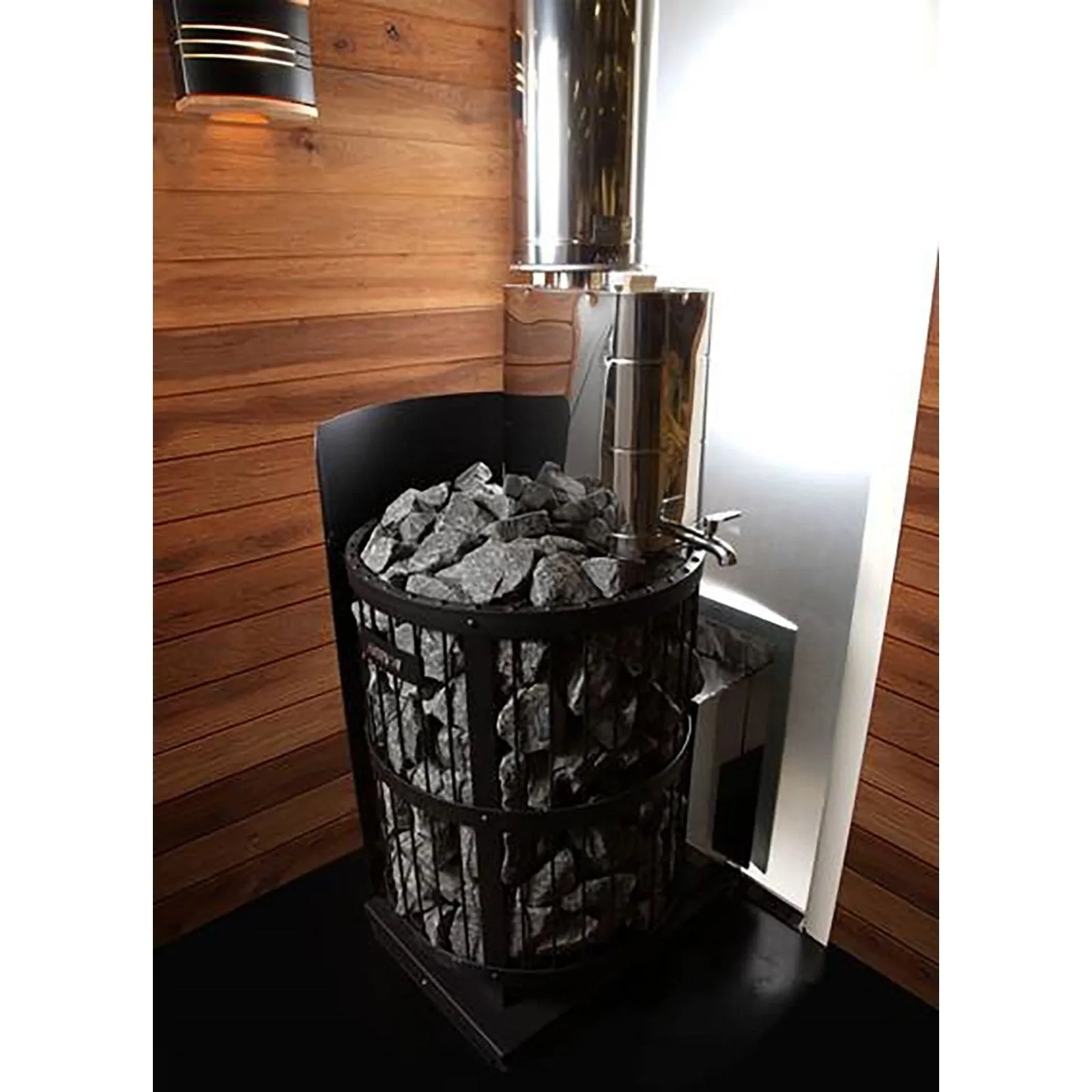Harvia Legend 240 SL 21kW Wood Burning Sauna Stove w/ Fire Chamber Extension