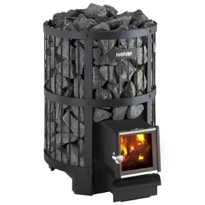 Harvia Legend 240 SL 21kW Wood Burning Sauna Stove w/ Fire Chamber Extension