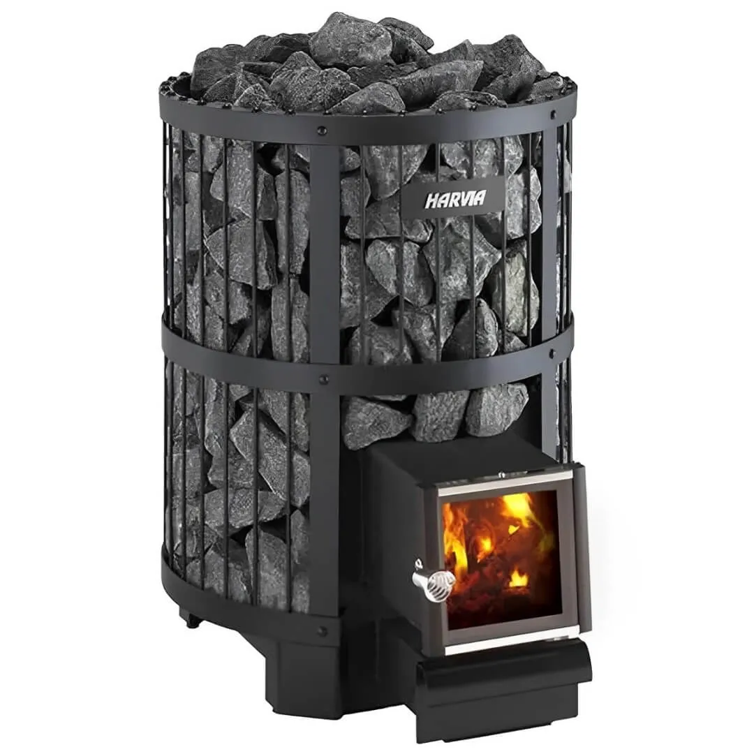 Harvia Legend 240 SL 21kW Wood Burning Sauna Stove w/ Fire Chamber Extension