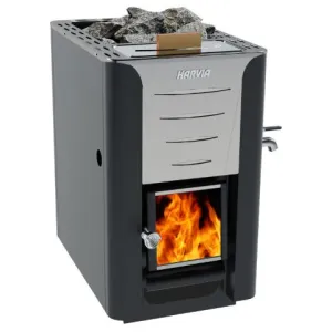 Harvia Pro 20 ES 24.1kW Sauna Wood Burning Heater with Water Tank