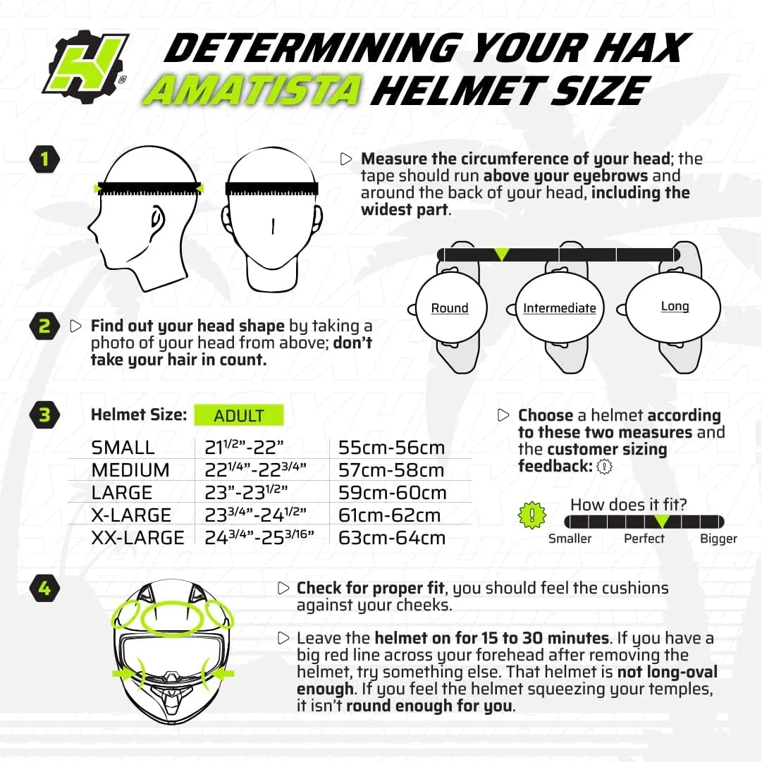 HAX Amatista Modular Flip-Up Dual Visor Motorcycle Helmet - DOT/ECE Approved, Lightweight, Comfortable, and Stylish Helmet for Men and Women (Matte Black M)