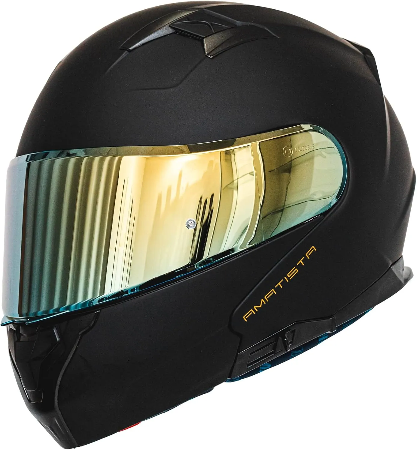 HAX Amatista Modular Flip-Up Dual Visor Motorcycle Helmet - DOT/ECE Approved, Lightweight, Comfortable, and Stylish Helmet for Men and Women (Matte Black M)