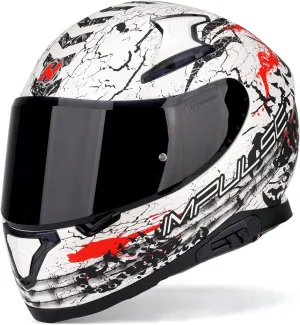 HAX Full Face Motorcycle DOT Approved Helmet with Dual Rear Wing and Pinlock Ready - Lightweight and Durable Motorbike Street Bike Helmet for Adults (Scorpion,M)