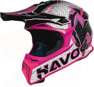 HAX Havoc Fullface Off-Road Helmet for Adult ATV Motorcross Dirt Bike Snowmobile - Lightweight, Durable, and DOT Certified for Safety Pink M