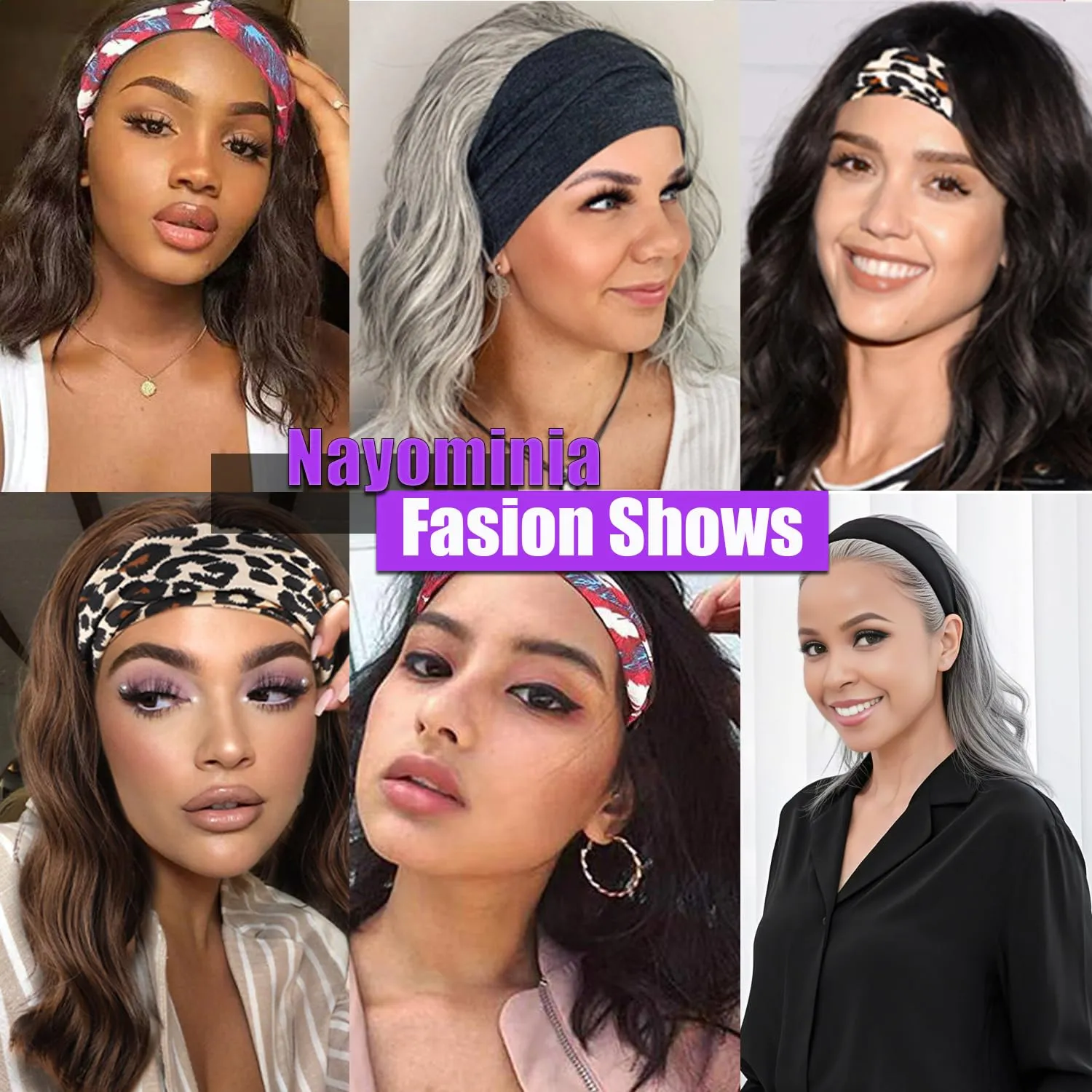 Headband Wigs For Black Women Short Wavy Headband Wig 14 Inch Natural Black Glueless Wig Heat Resistant Fibers Synthetic Hair Easy Wear