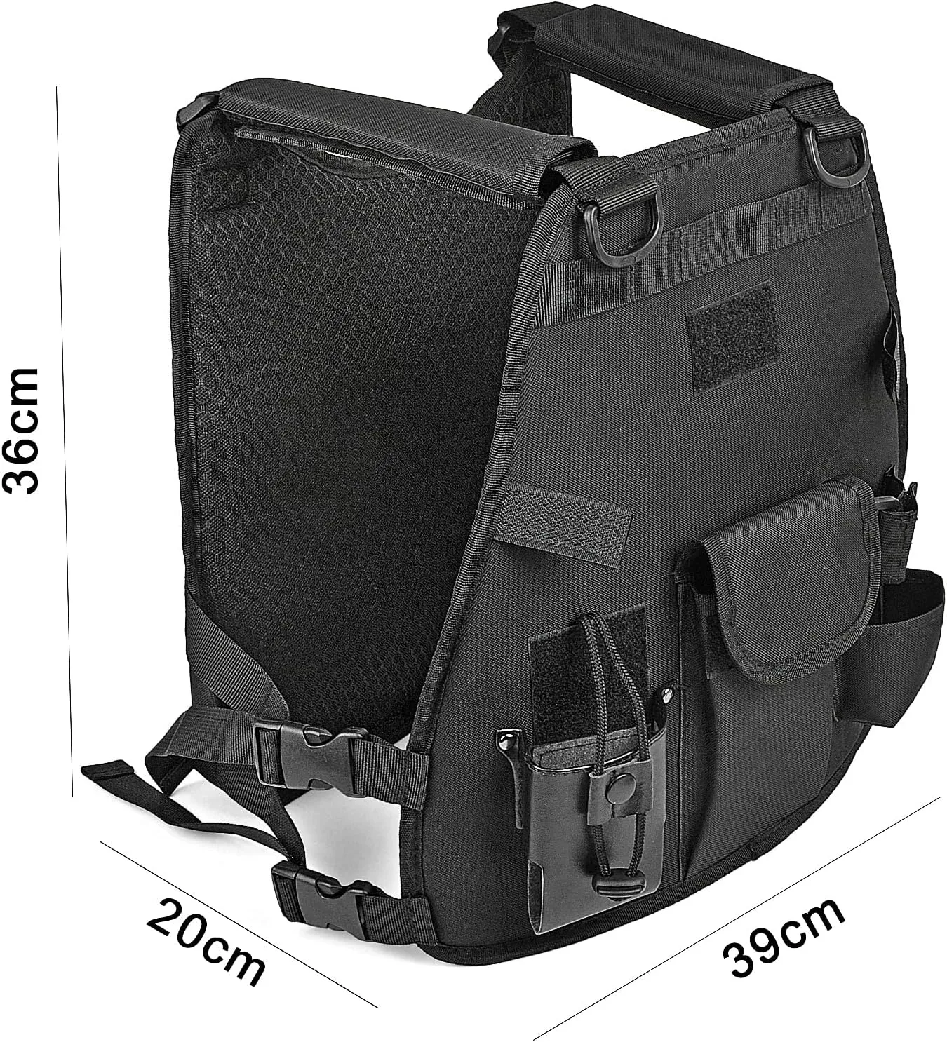 Heavy Duty Radio Harness Holder, Tactical Chest Tool Pag Front Pounch Holster Pack for Baofeng UV5R Motorola Talkabout Yaesu Kenwood Two Way Radio Walkie Talkie