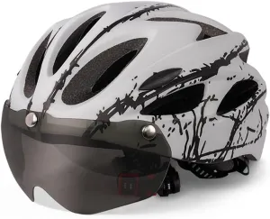 Helmet Cycling Helmet for Adult Men Women Protective Helmet with Magnetic Visor