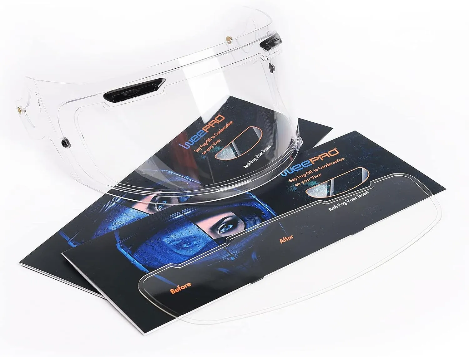 Helmet Face Shield Visor Film Anti-Fog Compatible with ARAI Helmet Visor Clear Anti-fog Protective Film Fog Free Helmet Shield for Cold and Rainy Days 3.7" x 11.5"