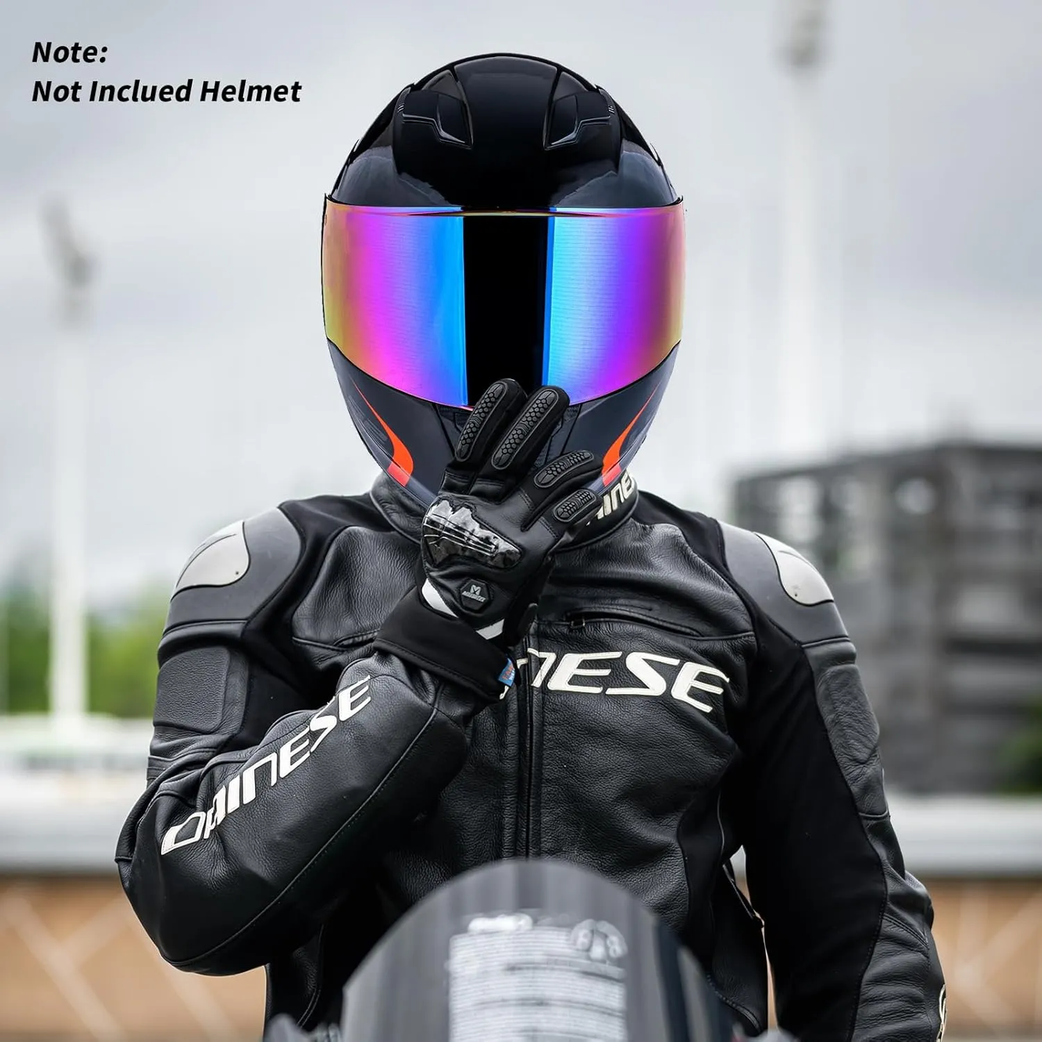 Helmet Shield For Assault/Rapid/Stream Full Face Shield Street Motorcycle Helmet Visor Replacement (Rainbow)