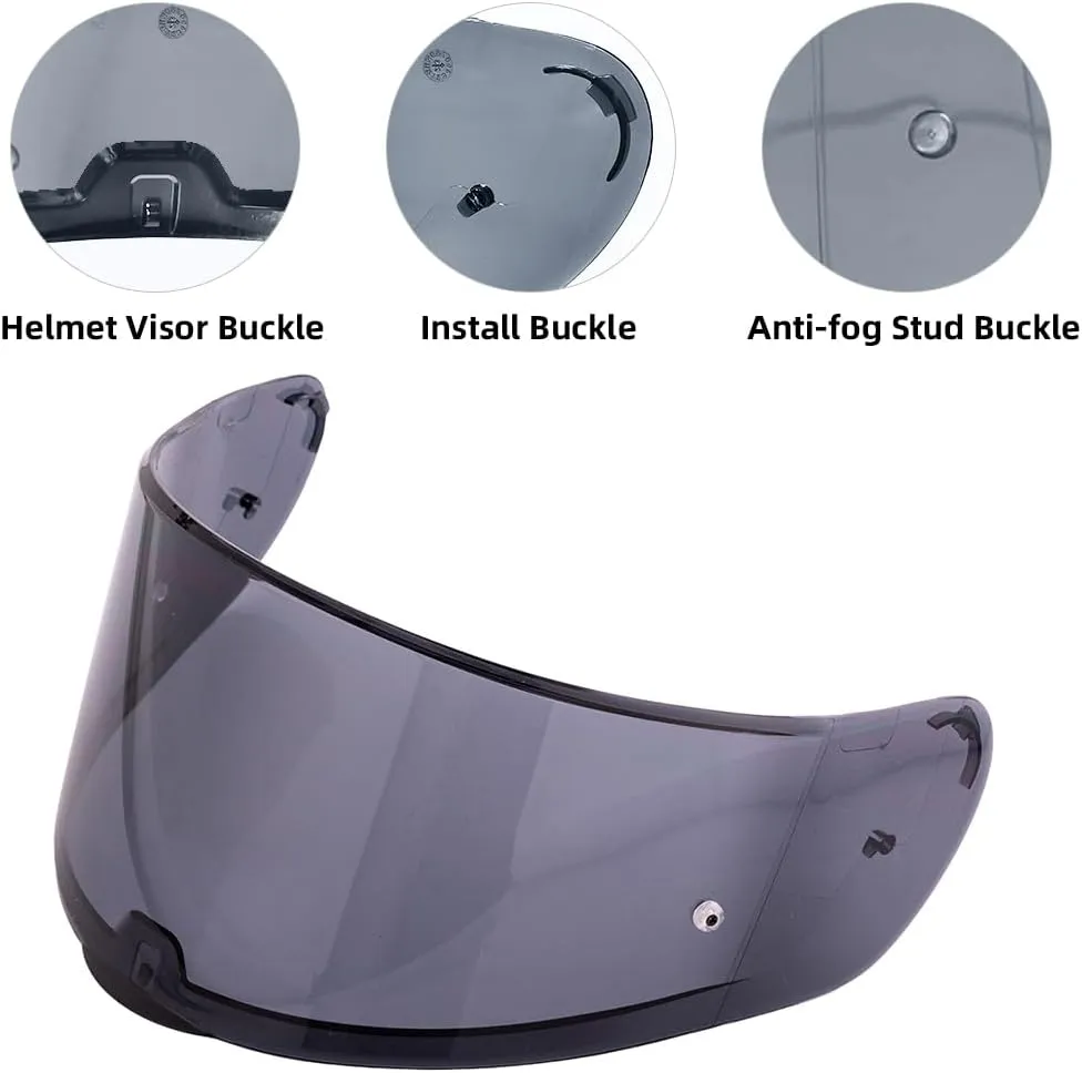 Helmet Visor Shield For SEDICI Strada II and For Strada 3 Motorcycle Helmets visor For FT2 VECTOR Helmets (Black)