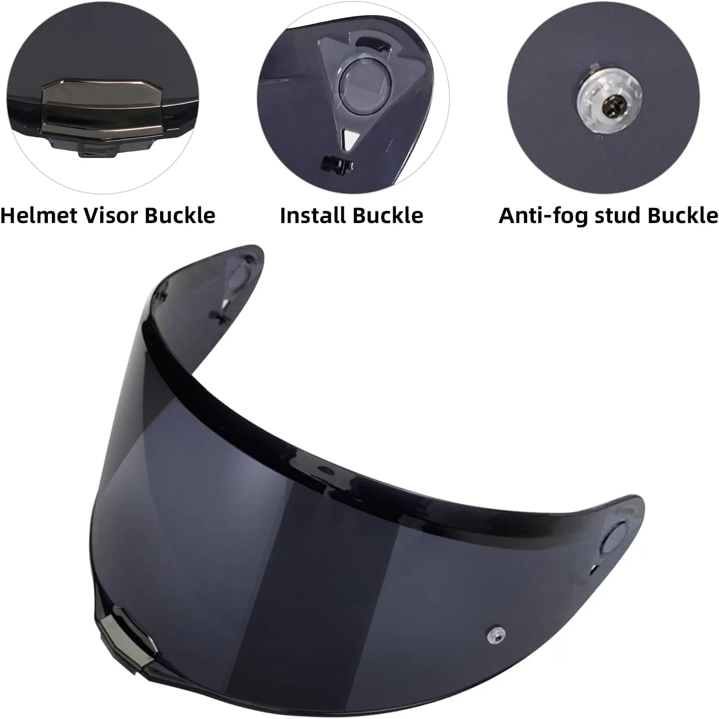 Helmet Visor Shield For VECTOR II For Citation II Full Face Motorcycle Helmet Accessories Replacement(Black)