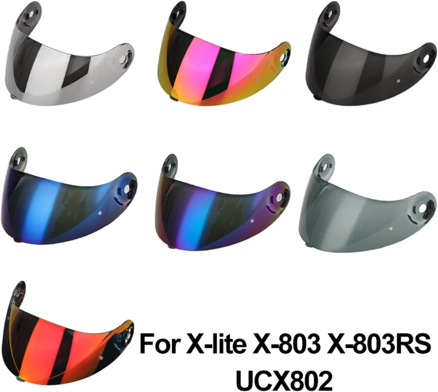 Helmet Visor, X-lite X-803 X-803RS UCX802 UV Windshield Motorcycle Helmet Visor C-as-co Motorcycle Accessories X-803 RS(Deep Revo Red)