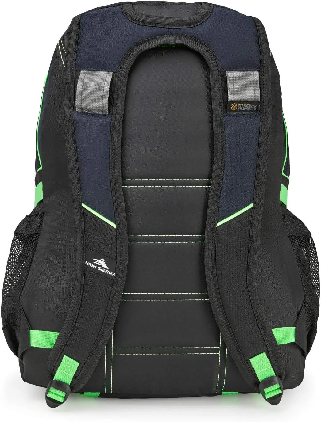High Sierra Loop Backpack, Travel, or Work Bookbag with tablet sleeve, One Size, Midnight Blue/Black/Lime