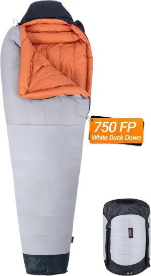 Himalaya -30°/-20° Down Sleeping Bag - 750FP Oversize Design, Full Coverage, Made of Ripstop Outer, with Compression Stuff Sack
